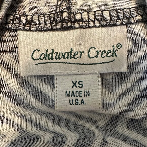 Coldwater Creek Womens Brown Multi Geometric Print Open Front Cardigan XS - Picture 5 of 8